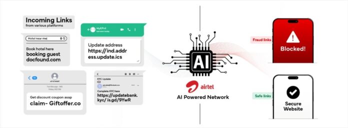एयरटेल ने लॉन्च किया दुनिया का पहला रियल टाइम फ्रॉड डिटेक्शन सॉल्यूशन ईमेल, ओटीटी, एसएमएस सहित सभी प्लेटफॉर्म्स पर फ्रॉड वेबसाइट्स होंगी अब ब्लॉक